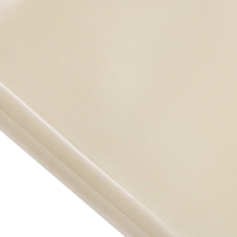 Manchester 3x12 Glossy Ceramic Bullnose, Fawn Beige