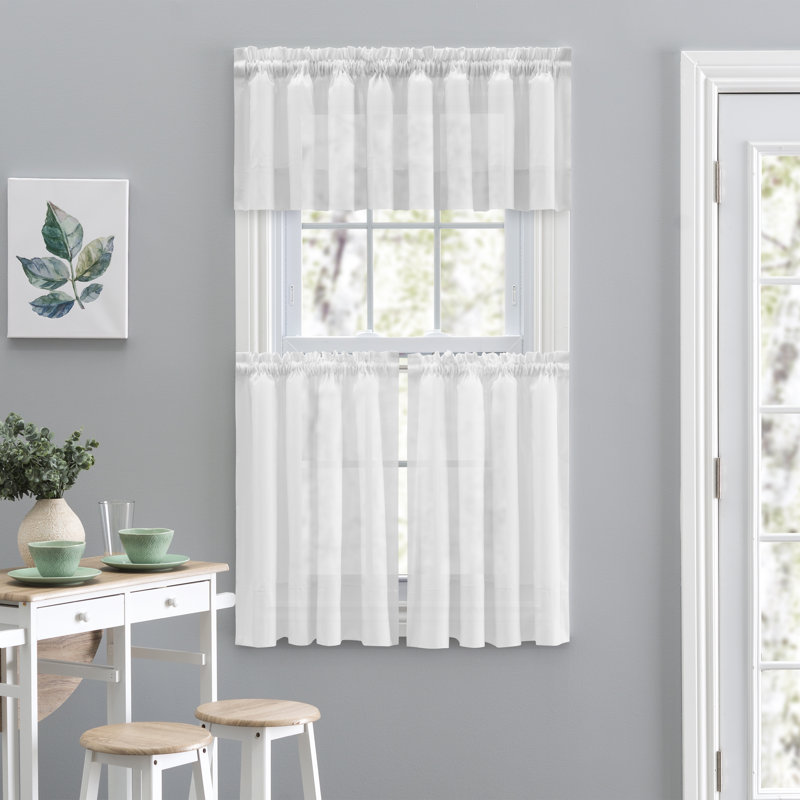 Tangina Tailored Window Valance, White