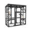 Abri pour chat extérieur en bois pour chats multiples, grand, avec six plateformes et toit imperméable, gris