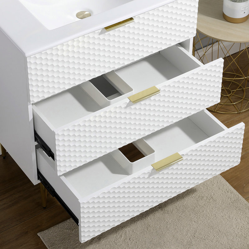 Ensemble de meuble-lavabo simple 30 po avec plateau en céramique