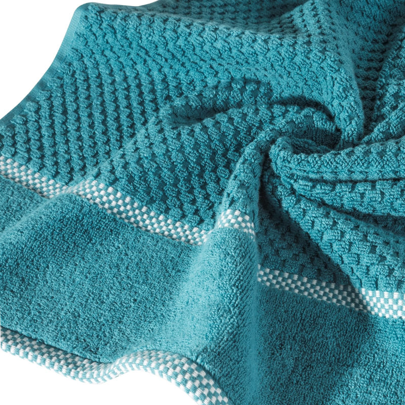 Hollynd Midweight Jacquard Hand Towel, Turquoise