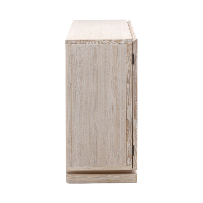 Harrison 86" Elm Wood Sideboard, Whitewash