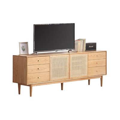 Creative Solid Wood TV Cabinet Unfinished TV Stand for TVs up to 88"