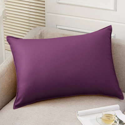 Housse de coussin d'extérieur imperméable rectangulaire de couleur unie pour coussin