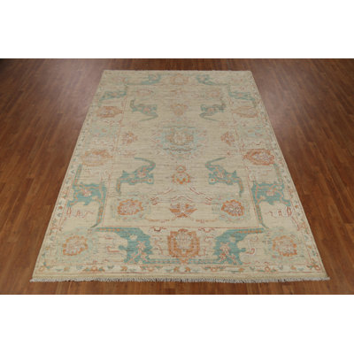 Tapis teint en laine Oushak Earth