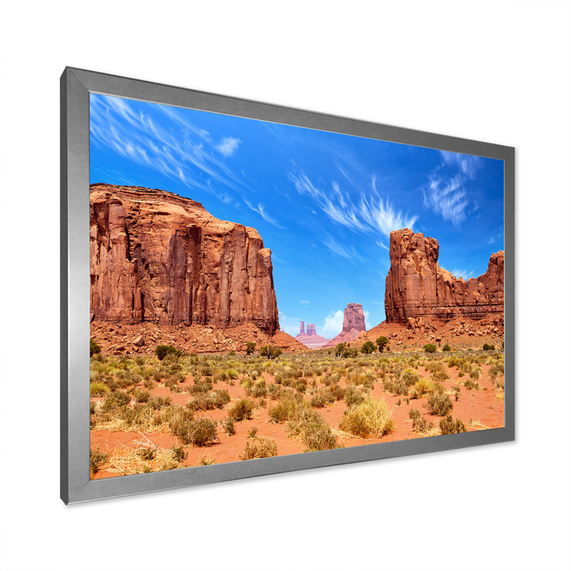 Arizona Sonoran Serenade Desert I, H 16 po x l 32 po x P 1 po, Cadre photo argenté