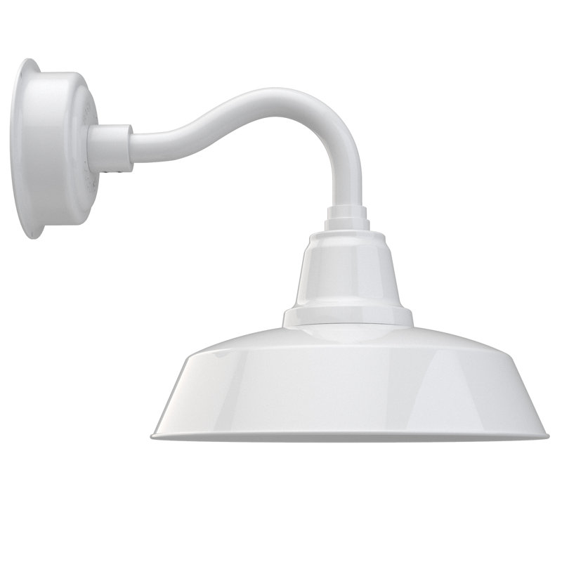 Destinee LED Barn Light, 13.63" H x 14" W x 29" D, White