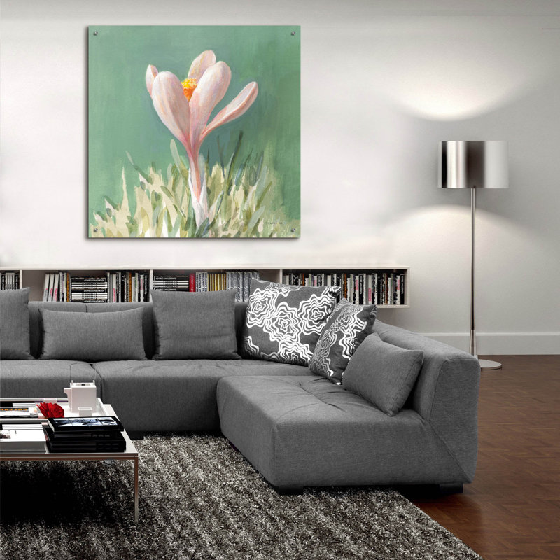  «Soft Crocus» par Danhui Nai, art mural en verre acrylique, 36 po x 36 po