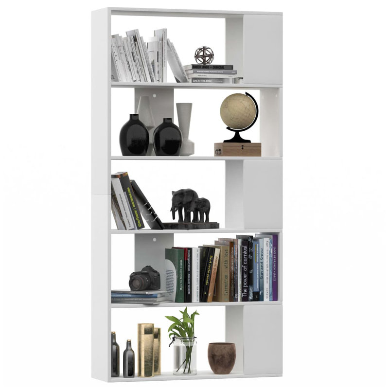 Aleccia 159 cm H Bookcase, 159cm H x 80cm W x 24cm D, White