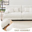 Canapé modulaire 4 places à assise profonde et canapé modulaire, canapé en chenille Canapé confortable pour salon, appartement, studio, bureau, chenille