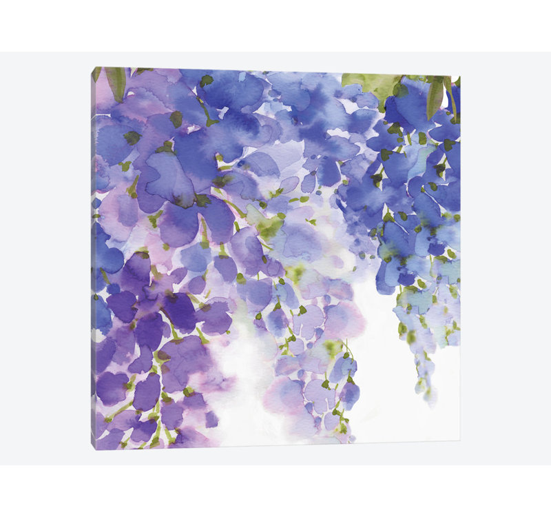 «Wisteria II», reproduction sur toile, H 26 po x l 26 po x P 1,5 po, Toile tendue, Pas de tapis
