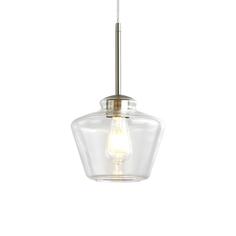Shwana 1 - Light Pendant, Brushed Nickle, Clear