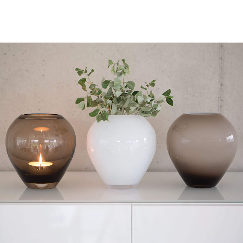 Handmade Glass Table Vase, White