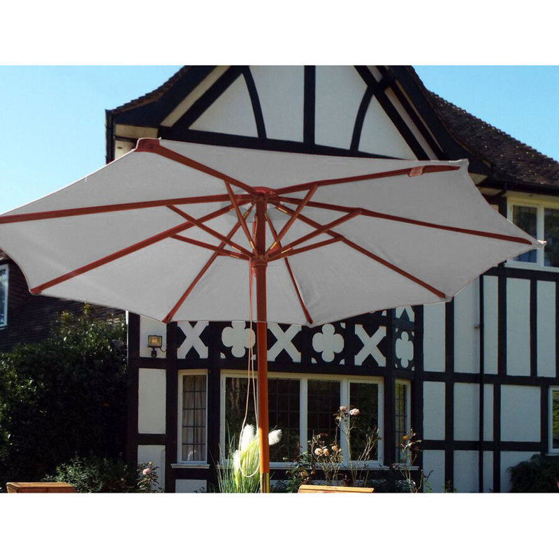 Faulkner 6 Seater Dining Set with Cushions and Parasol, Grey