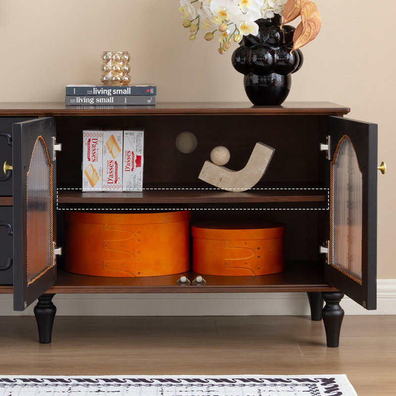 Meuble télé Retro Red Oak, 94.48"