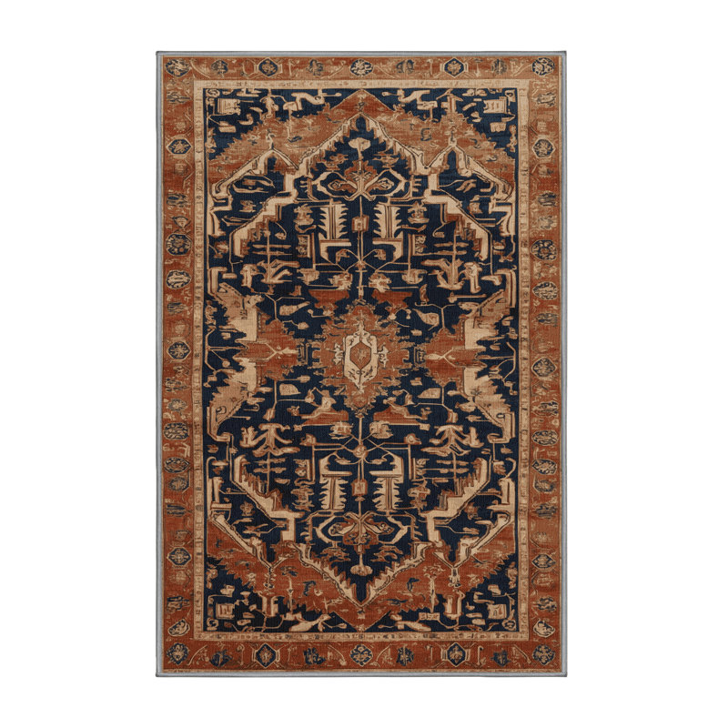 Tapis brun lavable à la machine, Rectangulaire 2 pi x 3 pi