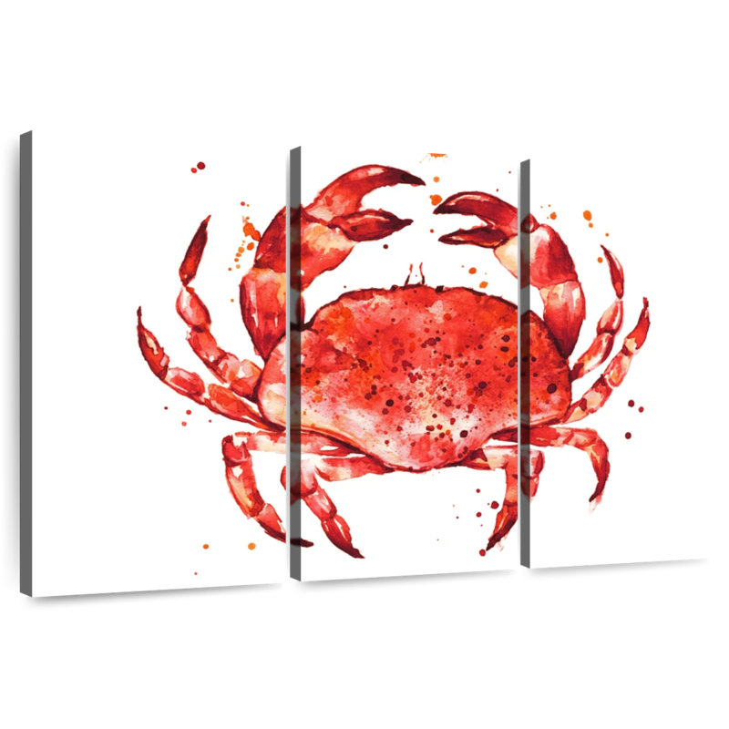 Brampt Cooked Red Crab, 48" H x 74" W