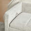 Banc de lit rembourré avec rangement à rabat et repose-pieds en chenille avec accoudoirs-130092667