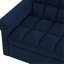Canapé-lit avec causeuse Loveseat, dossier réglable bleu