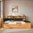 Comfortable Daybed With Trundle, Storage Shelves, Bench, Charging Station And Upholstered Headboard-1845260183