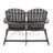 Comfortable Adirondack Chairs Loveseat, Premium Dark Grey Wood, Rustic Style For Home & Garden