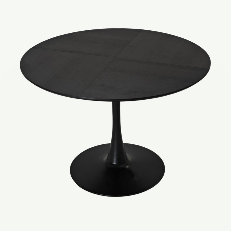 Table de salle à manger VEMSTKOJ, Noir, noir, noir, noir, H 29,53 po x L 42,13 po x l 42,13 po, Noir, noir, noir, noir