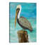 Single Pelican On Post by Julie Derice - Print on Canvas-1577143758-1604054251