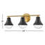 Éclairage pour meuble-lavabo Joss & Main Celica-985784549