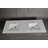  61" X 22" Rectangular Quartz Double Bathroom Vanity Top in White with Ceramic Undermount Basin with 4" Backsplash