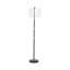 Lampe sur pied 65 po en métal Moniek, noir / blanc