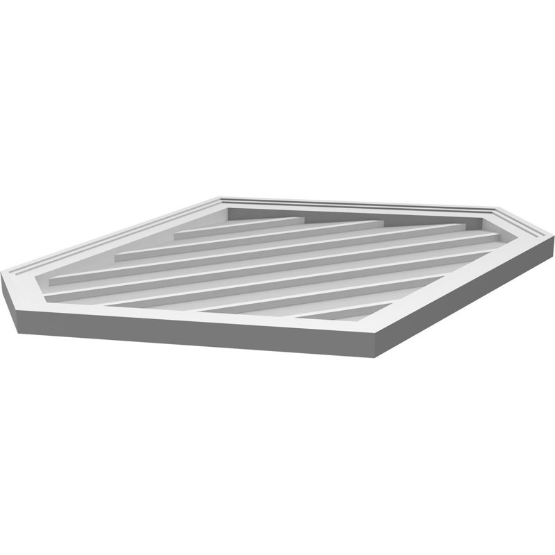 Ventilé vertical à pignon vertical 7/12 po, H 28 po x l 36 po x P 1,5 po
