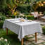 Heavy-Duty Grey Cotton Linen Rectangular Tablecloth