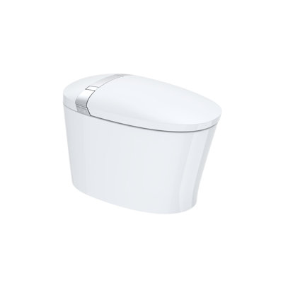 Transolid Azalea 1-Piece 1.45/1.08 GPF Dual Flush Elongated Smart Bidet Toilet With Sensor, White