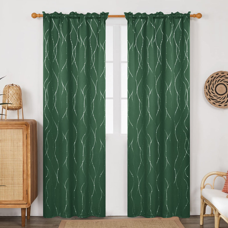 Flurin Room Darkening Curtain Pair, 42" W x 95" L, Beige