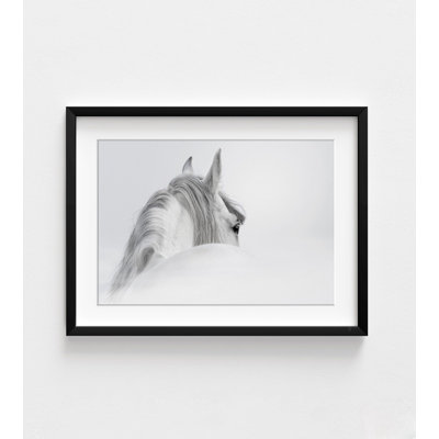 Black And White Equestrian Photo Print, Framed Horse Wall Decor, Horse Framed Art Print, Rustic Horse Art,Framed Wall Art,Oversized Wall Art