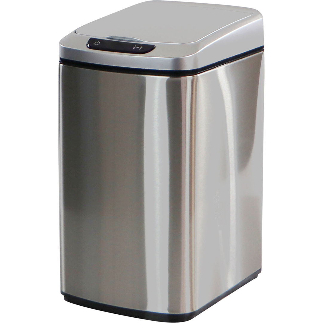 Hanover Home 3.2 Gallon Hands-Free Metal Trash Can with Fingerprint-Resistant Finish, Soft-Close Motion Sensor Lid, and Removable Bin Hanover 