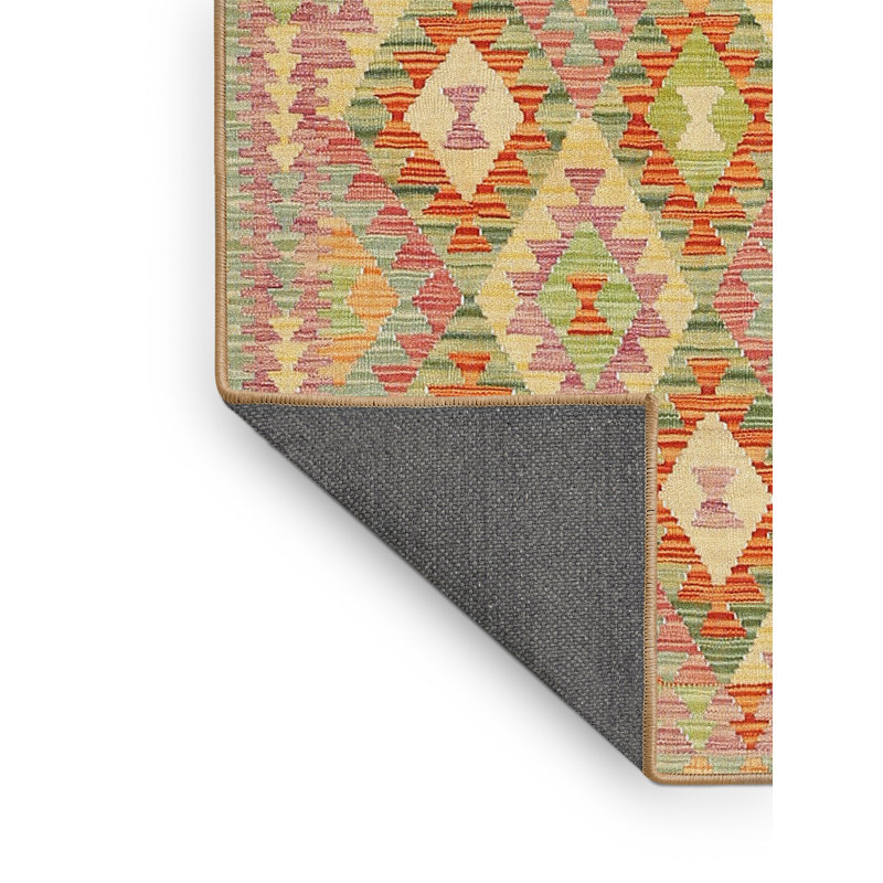 Tapis orange / vert mer Steede, Rectangle 7 pi 0 po x 9 pi 0 po