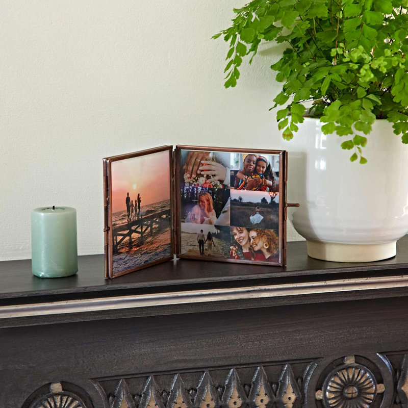 Glass Single Picture Frame, 10cm H x 10cm W x 1cm D