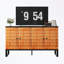 Armoire de rangement en bois avec motifs géométriques pour différentes pièces