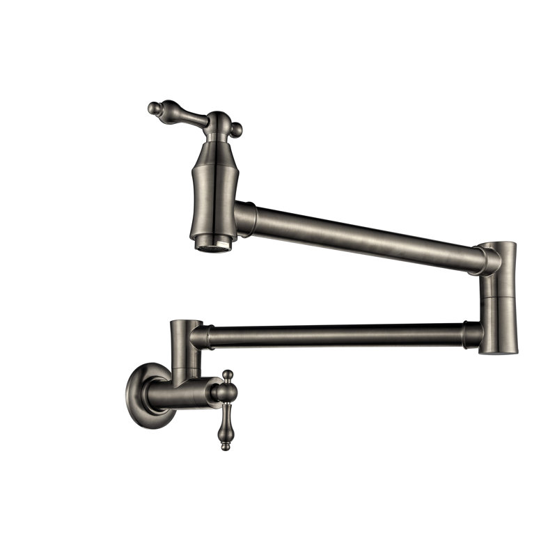 S6112XI Sumerain Dual Handle Kitchen Sink Faucet Pot Filler,Single Hole Wall Mount Kitchen Faucet with Dual Swing Joints