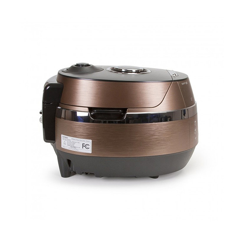 Cuiseur à riz à pression et à induction 6 tasses (non cuit) CUCKoo | 13 options de menu, nettoyage automatique, guide audio | Cuivre CRP-JHSR0609F