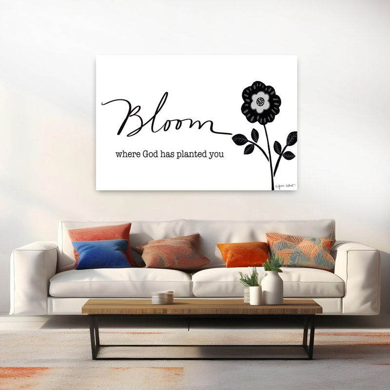 Art floral contemporain Bloom, H 60 po x l 40 po