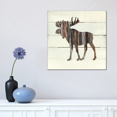 Woodland Moose by Carol Robinson - Wrapped Canvas Print
