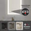 Miroir de meuble-lavabo mural avec cadre à DEL en aluminium-991426866