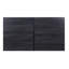 Chic table rectangulaire en chêne gris et noir, base solide en forme de traîneau pour une table à manger tendance et durable, stabilité fiable