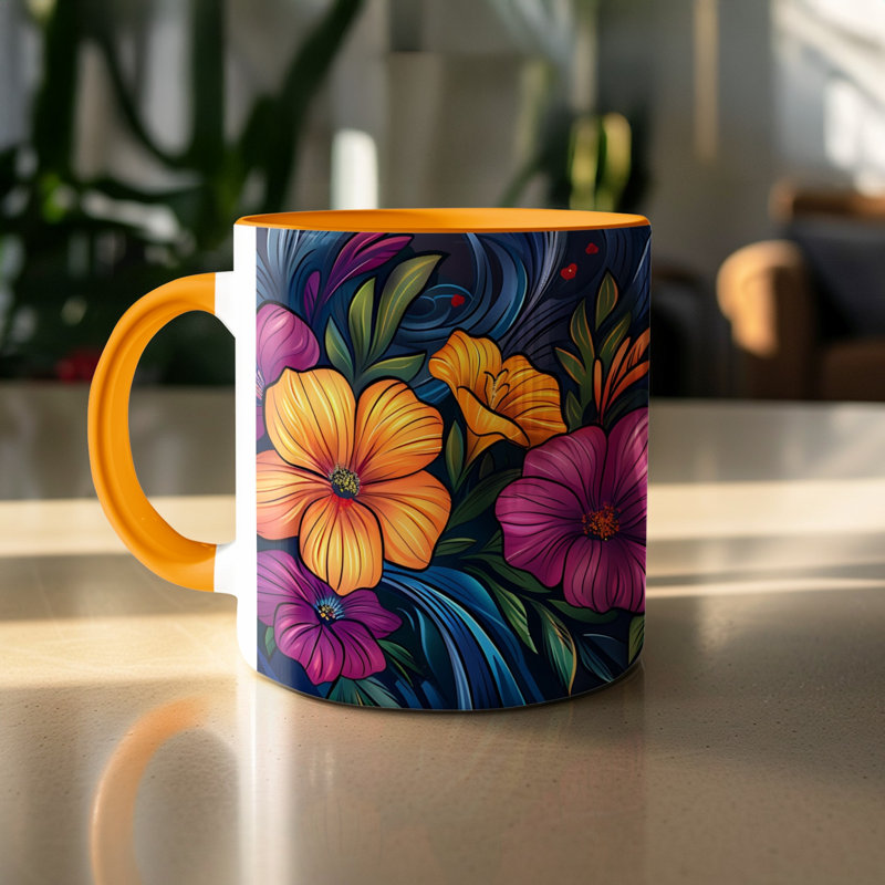 Ceramic Coffee Mug, Orange