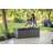 Keter Darwin 100 Gallon Durable Resin Outdoor Storage and Organization Deck Box Ideal For Garden Patio Furniture and Supplies-112277830