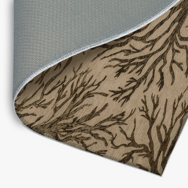 Tapis beige d'intérieur et d'extérieur Nature, Rectangle 4pi x 6 pi