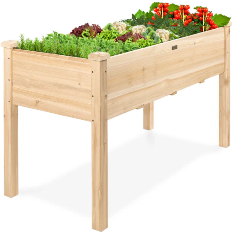 Raised Garden Bed, Natural, 30" H x 48" W x 24" D