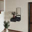 Coiffeuse flottante noire avec miroir inclus